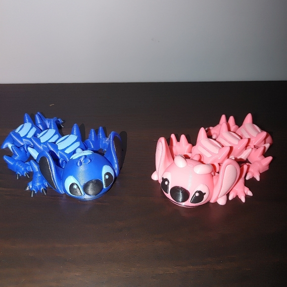 3D Printed Stitch And Angel Bundle - Picture 1 of 7